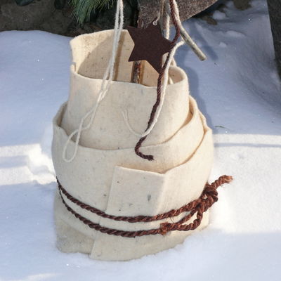 Winterschutz Schafwollmatte, wollweiß, ca. 50 x 150 cm