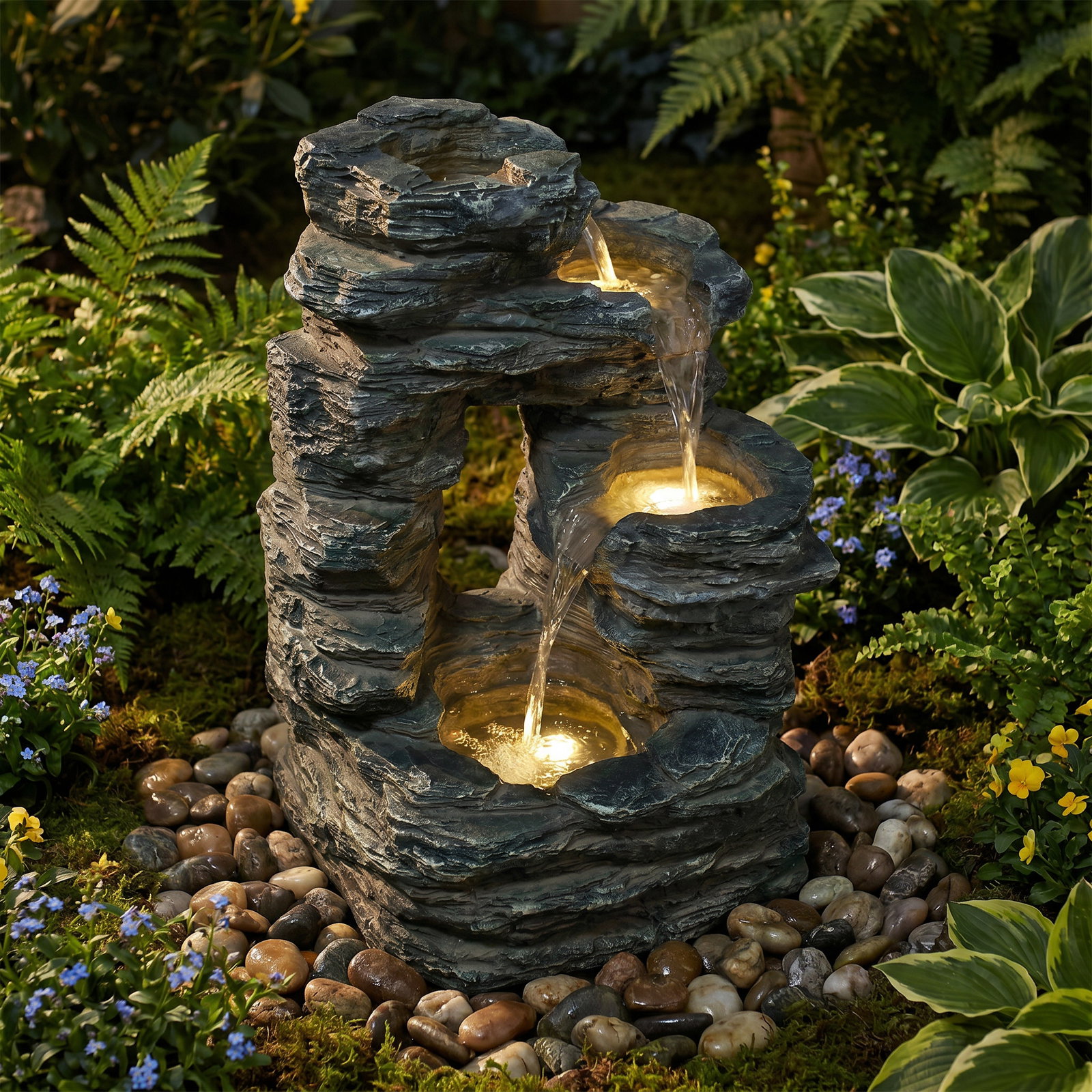 Brunnen, Holzoptik, 37 x 31 x 54 cm Brunnen, Holzoptik, 37 x 31 x 54 cm