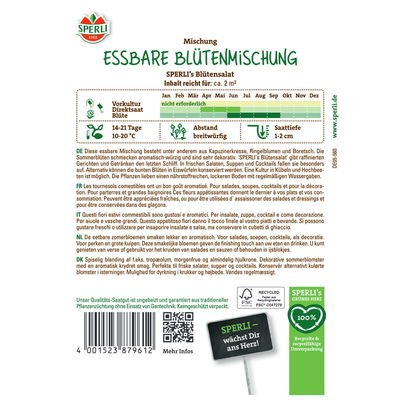 Blumensamen, Essbare Blüten 'Blütensalat'