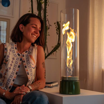 Höfats Tischfeuer 'Spin Air 1200', grün, Edelstahl, Ø13,8 x H54 cm Höfats Tischfeuer 'Spin Air 1200', grün, Edelstahl, Ø13,8 x H54 cm