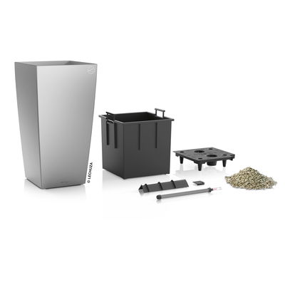 Lechuza 'Cubico 40', silber, ca. 39,5 x 39,5 x H 75,5 cm Lechuza 'Cubico 40', silber, ca. 39,5 x 39,5 x H 75,5 cm