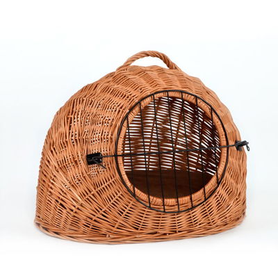 Silvio Design Katzen-Transportbox natur, mit Kissen braun