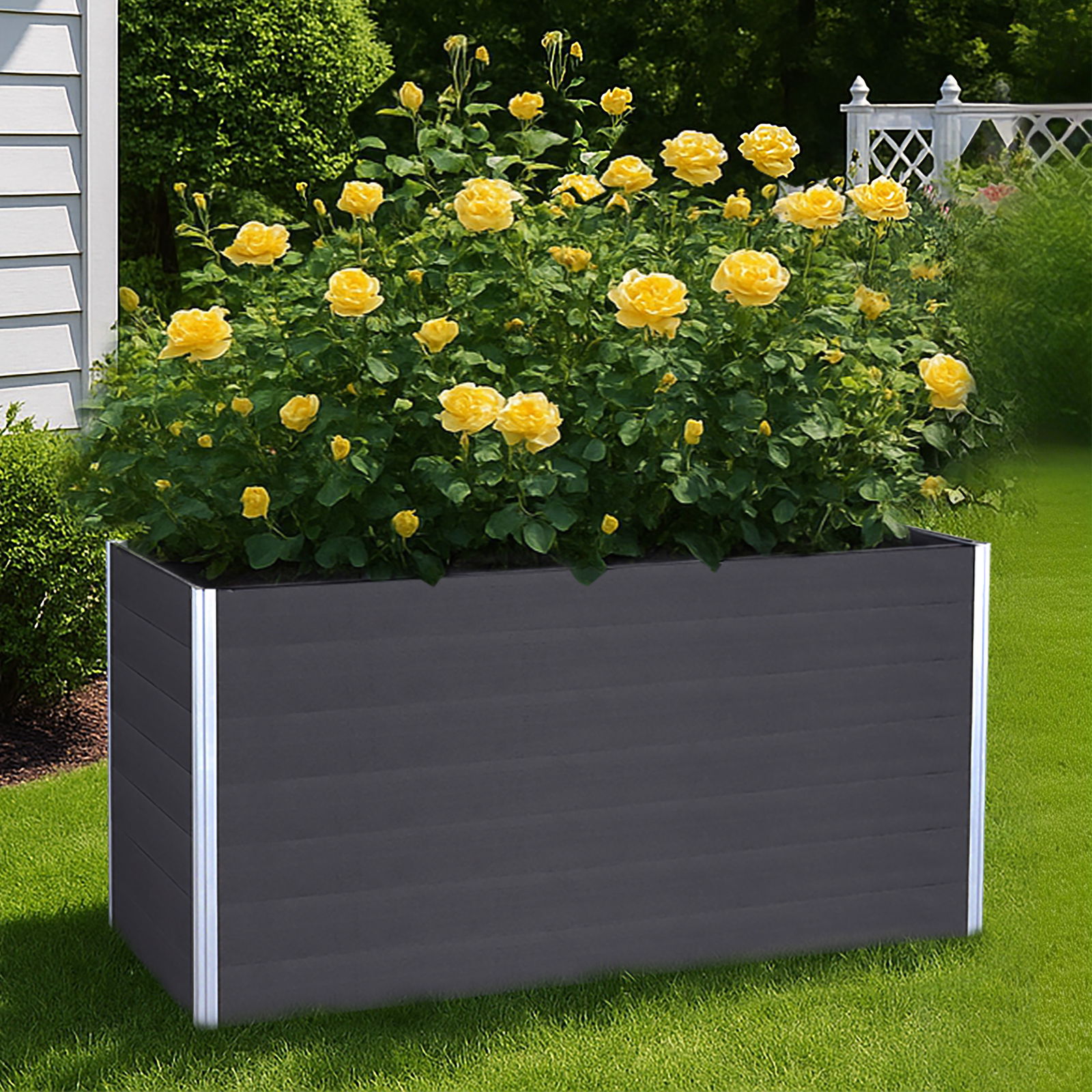 Kölle Hochbeet 'Mateo', grau, ca. 160 x 70 x H80 cm