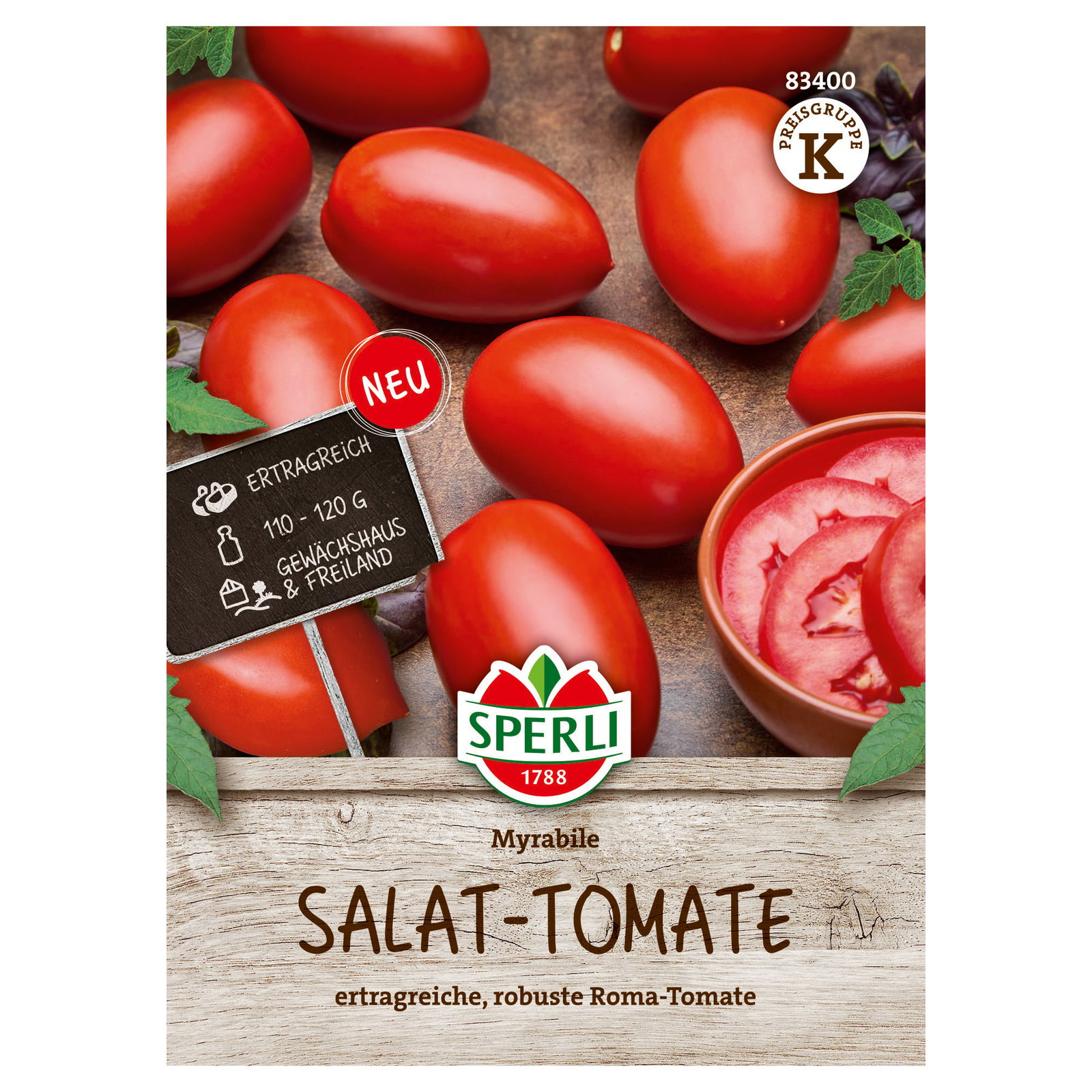 Sperli Saatgut Salat-Tomate 'Myrabile', rot