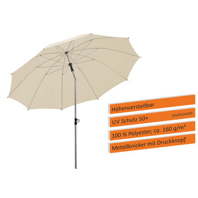 Sonnenschirm 'Locarno', Ø 220 cm, natur
