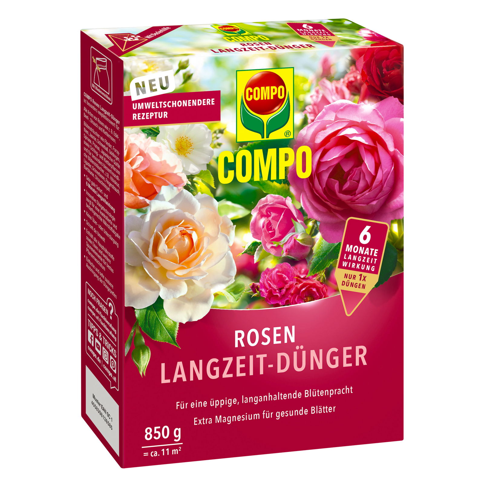 Compo Rosen Langzeitdünger, 850 g Compo Rosen Langzeitdünger, 850 g