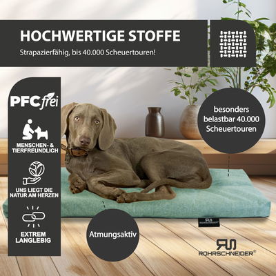 Silvio Design Tierkissen 'Ennie', türkis, Größe 3, ca. 75 x 100 cm