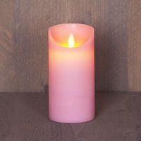 LED Echtwachskerze 'Magic Flame', rosa, Ø 7,5 x H 15 cm LED Echtwachskerze 'Magic Flame', rosa, Ø 7,5 x H 15 cm