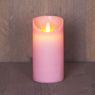 LED Echtwachskerze 'Magic Flame', rosa, Ø 7,5 x H 15 cm LED Echtwachskerze 'Magic Flame', rosa, Ø 7,5 x H 15 cm