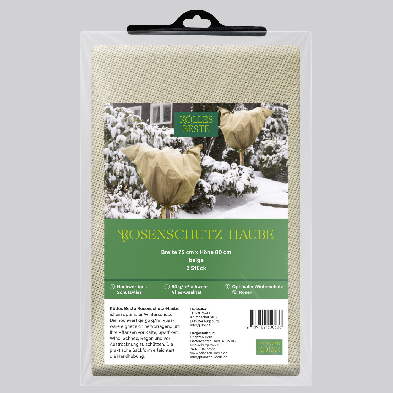 Kölles Beste Rosenschutz-Haube, beige, B75 x H80 cm, 2er-Pack Kölles Beste Rosenschutz-Haube, beige, B75 x H80 cm, 2er-Pack