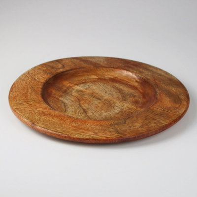 Teller, braun, Mangoholz, D28 x H2,5 cm