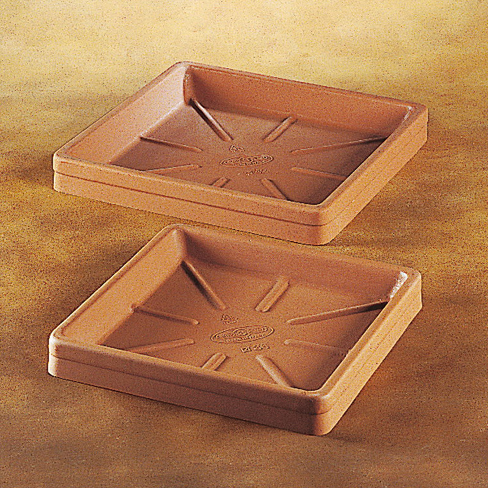 Euro 3 Plast Untersetzer 'Neze', terra, ca. 49 x 49 x H 5,6 cm