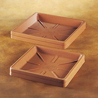 Euro 3 Plast Untersetzer 'Neze', terra, ca. 49 x 49 x H 5,6 cm