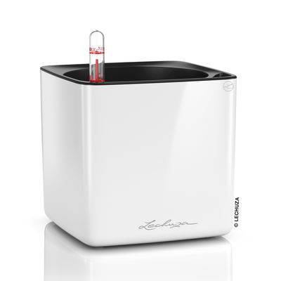 Lechuza 'Cube Glossy 14', weiß, ca. 14 x 14 x H 13,5 cm