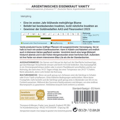 Thompson & Morgan Saatgut, Argentinisches Eisenkraut 'Vanity'