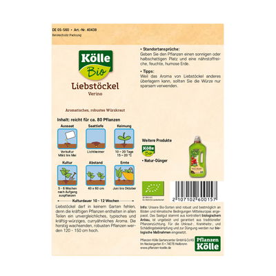 Kölle Bio Kräutersamen Liebstöckel