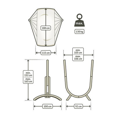 La Siesta Comfort-Hängesessel 'Udine', blau