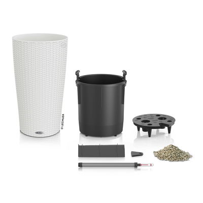 Lechuza 'Cilindro Cottage 32', weiß, ca. Ø 32 x H 56 cm