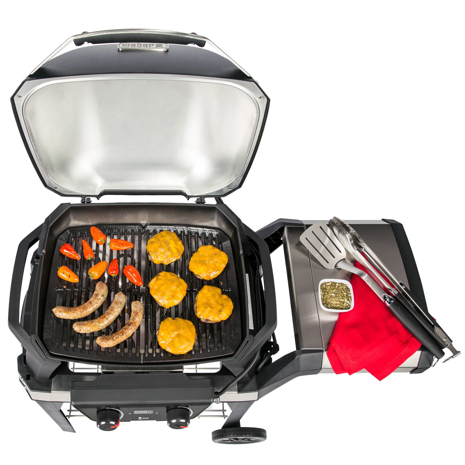 Weber® Elektrogrill Pulse 2000 schwarz, mit Rollwagen