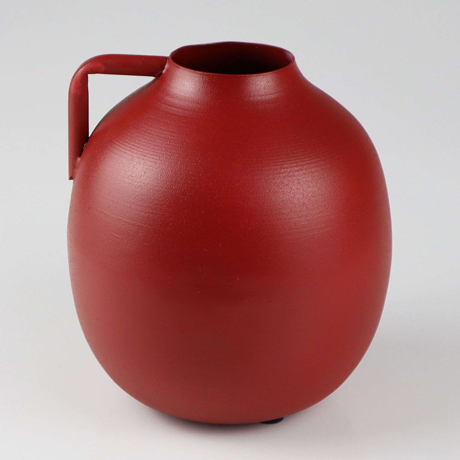 Eisen-Vase, rot, Ø14 x H16 cm