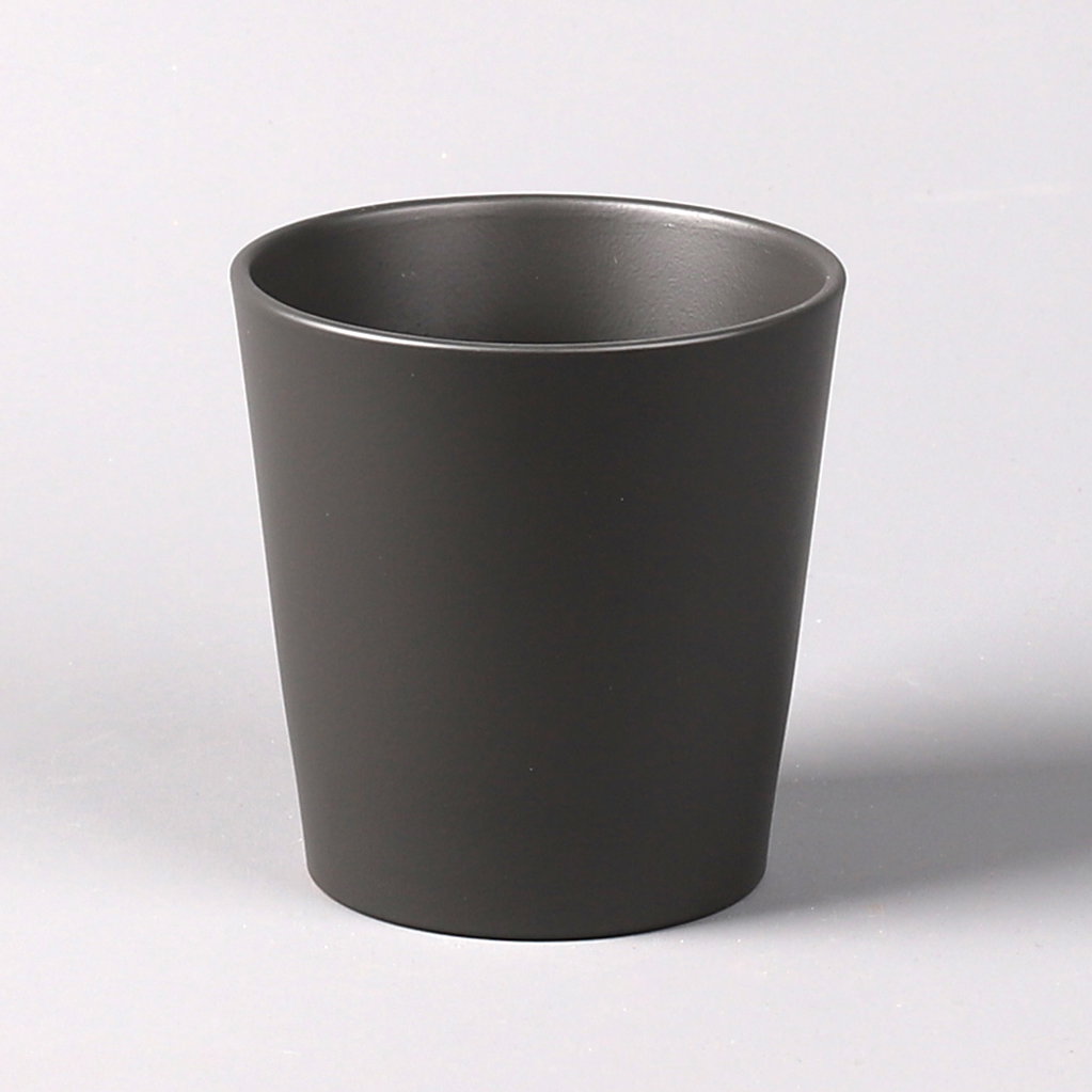 Übertopf 'Dallas Esprit', anthrazit matt, ca. Ø 14 x H 13 cm