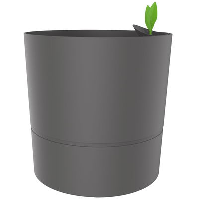 Eda Pflanzgefäß 'AquaDuo XL', grau, ca. Ø 35 x H 35 cm