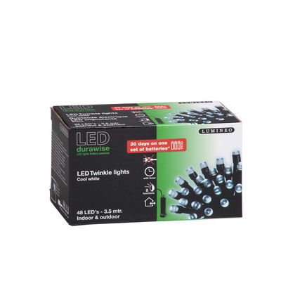 Lumineo LED Lichterkette Twinkle Ricelight, kaltweiß, 48 LEDs, Länge ca. 3,5 m