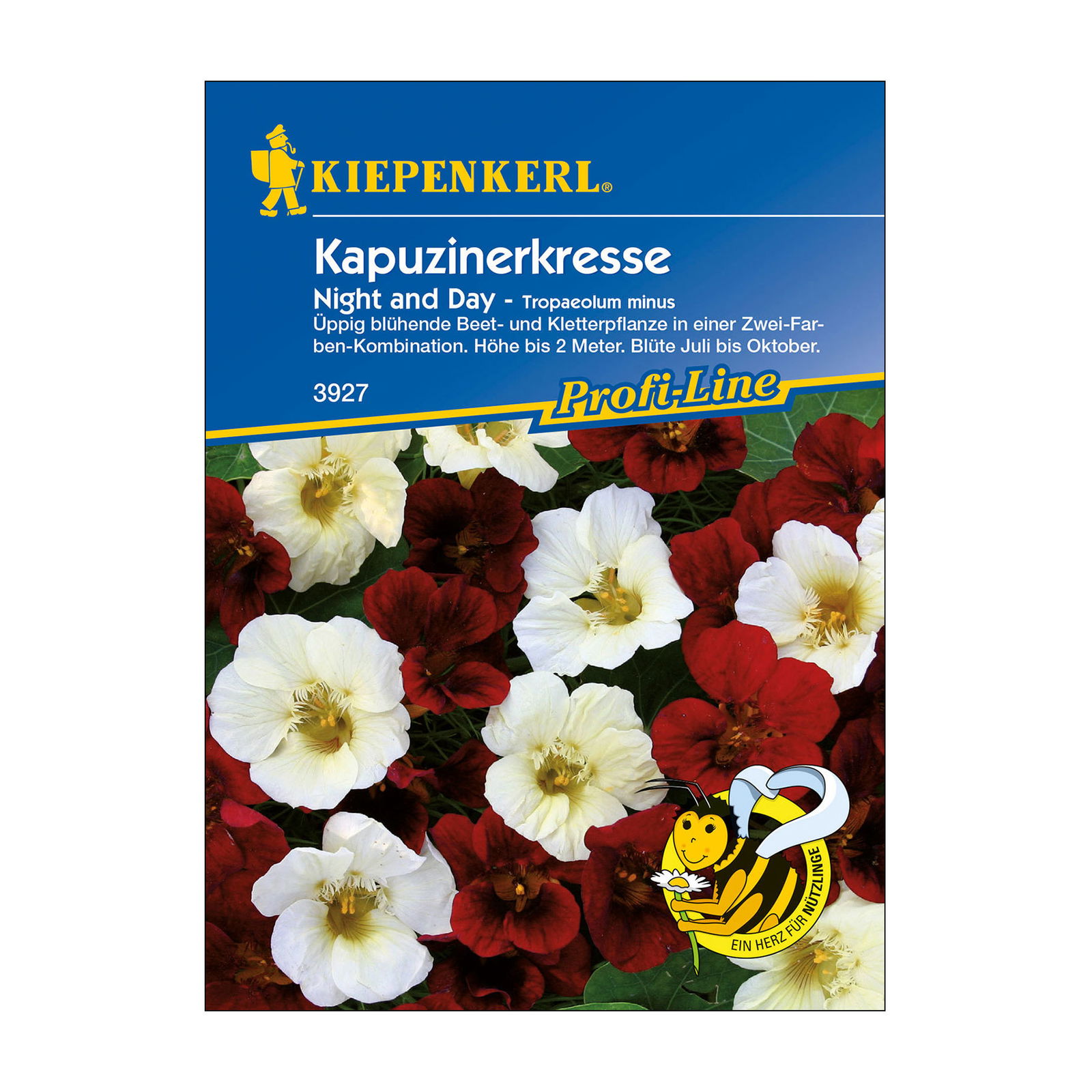 Blumensamen, Kapuzinerkresse 'Night&Day', rot & weiß