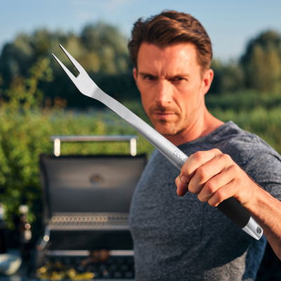 Enders Premium Grillgabel, schwarz, Edelstahl, 2,5 x 42 x 3,5 cm