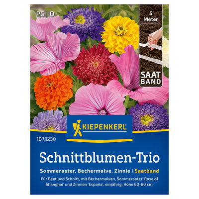 Kiepenkerl Saatband-Trio Schnittblumen Aster, Malve & Zinnie Kiepenkerl Saatband-Trio Schnittblumen Aster, Malve & Zinnie