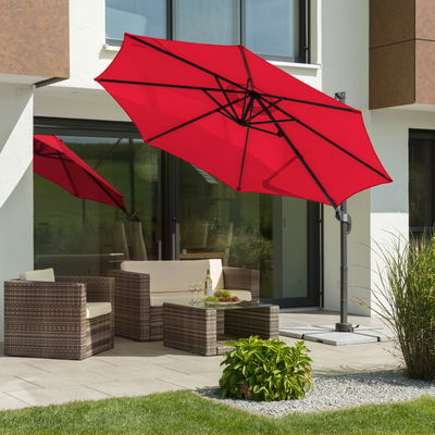 Schneider Sonnenschirm 'Rhodos Junior', rot, ca. Ø 300 cm