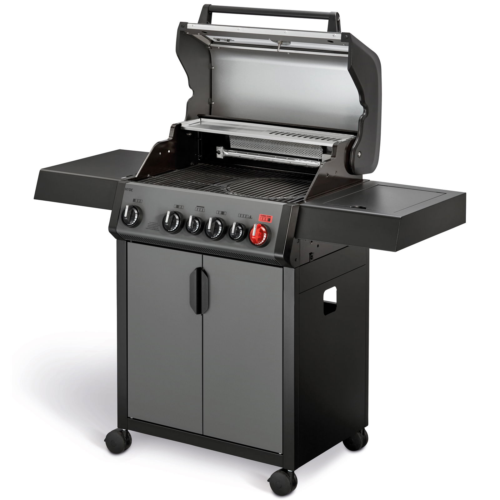 Enders Gasgrill Hyde 4 SIKR Turbo, schwarz, inkl. Wetterschutzhülle