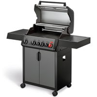 Enders Gasgrill Hyde 4 SIKR Turbo, schwarz, inkl. Wetterschutzhülle