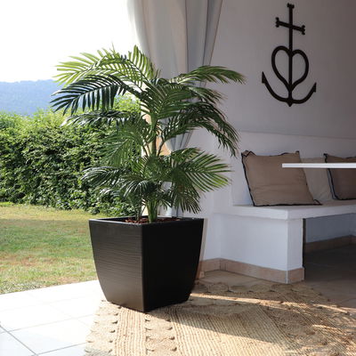 Eda Pflanzgefäß 'Diva Stone', schwarz, ca. 43,5 x 43,5 x H 44,2 cm Eda Pflanzgefäß 'Diva Stone', schwarz, ca. 43,5 x 43,5 x H 44,2 cm