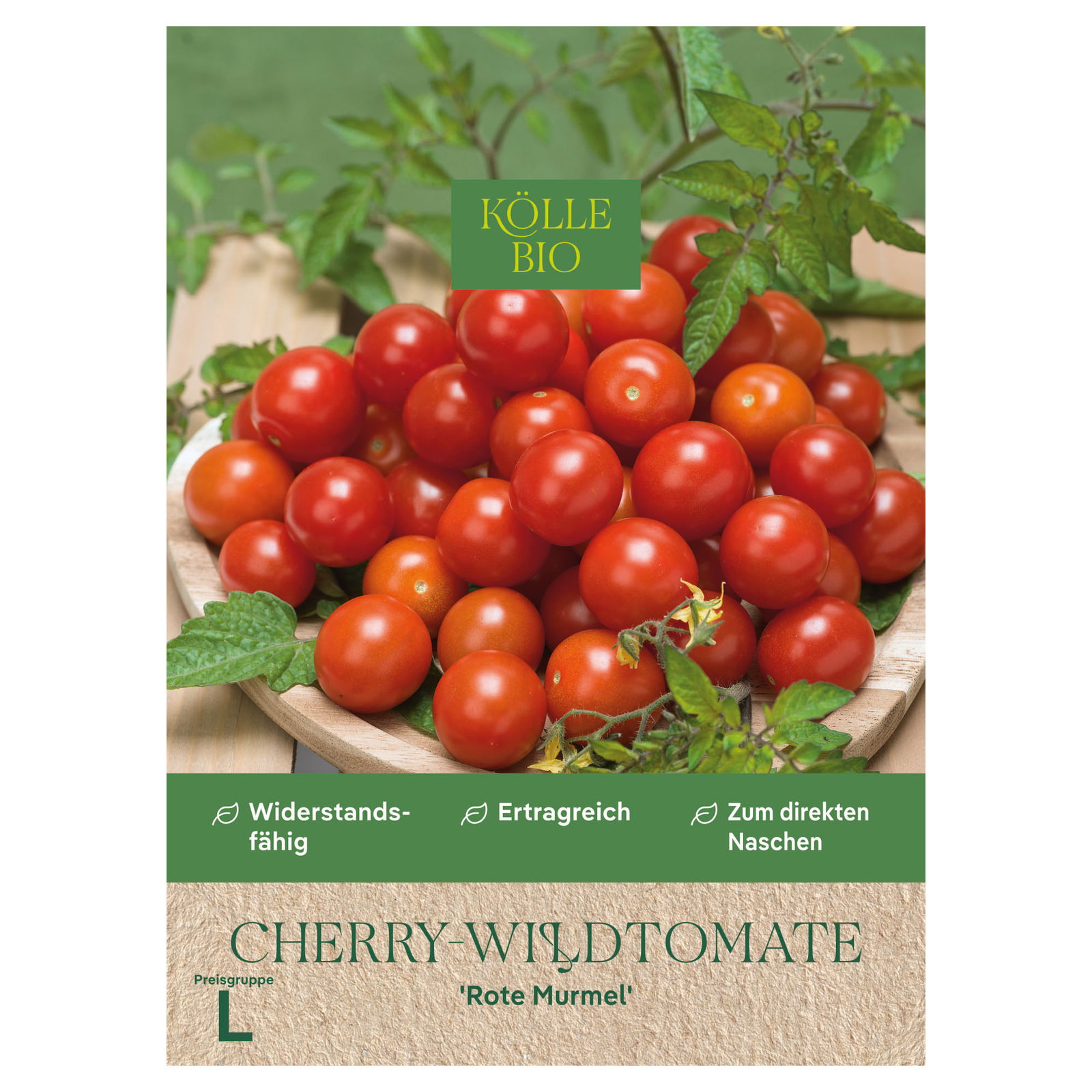 Kölle Bio Gemüsesamen, Cherry-Wildtomate 'Rote Murmel'