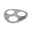 Dreibein-Ring, grau, Edelstahl, B 10,5 x T 9,7 x H 0,3 cm
