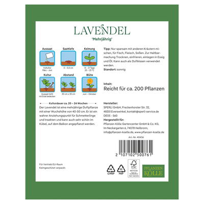 Kölles Beste Blumensamen, Lavendel 'Mehrjährig'