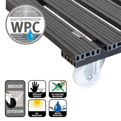 Multi Roller WPC, 120 kg Tragkraft, ca. 39 x 39 x 11 cm Multi Roller WPC, 120 kg Tragkraft, ca. 39 x 39 x 11 cm