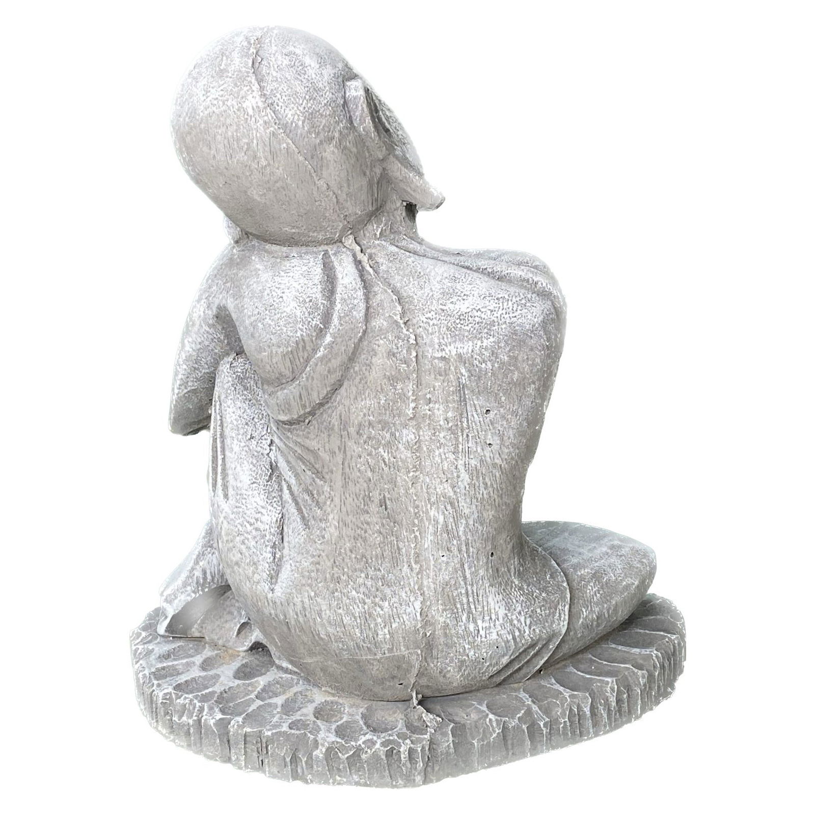 Buddha entspannt, Steinguss, ca. 24 x 21 x 13 cm