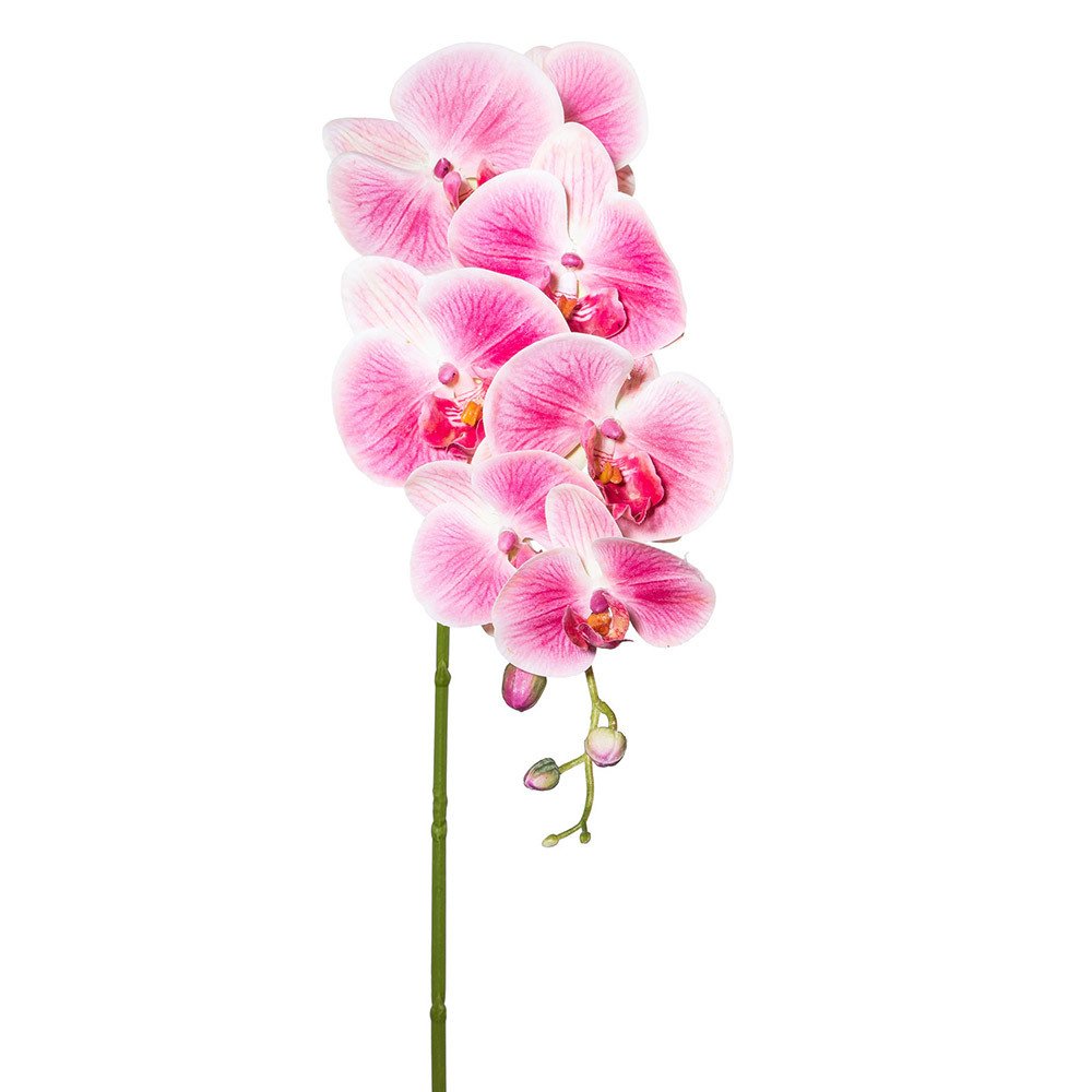 Kunstpflanze Orchideenzweig, dunkelrosa, ca. 87 cm, 2 Stück