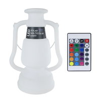 Solar LED-Laterne inkl. Fernbedienung, weiß, Höhe ca. 50 cm