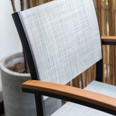 Stapelsessel 'Ragusa', mattschwarz/birkengrau, ca. 84 x 56 x 55 cm