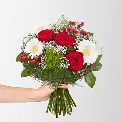 Blumenstrauß 'Mein Valentin', handgebunden