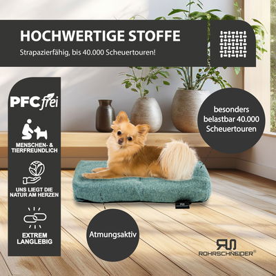 Silvio Design Tierkissen 'Ennie', türkis, Größe 1, ca. 30 x 47 cm