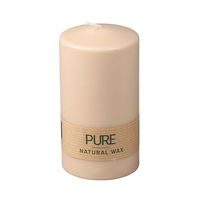 Kerze 'Pure', Safe Candle, Brenndauer ca. 52 h, sahara, Wachs, 13 x 7 cm