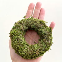 Asiamoos-Kranz, grün, Ø ca. 10 cm, 10 Stück