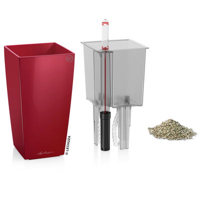 Lechuza 'Mini-Cubi', scarlet-rot, ca. 9,5 x 9,5 x H 18,5 cm