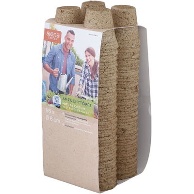 Bio-Anzuchttöpfe rund, braun Bio-Anzuchttöpfe rund, braun