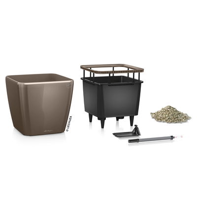 Lechuza 'Quadro LS 43', taupe, ca. 43 x 43 x H 40 cm