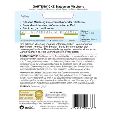 Thompson & Morgan Blumensamen Gartenwicke 